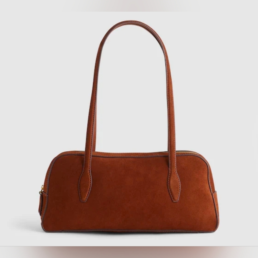 Madewell Brown Suede Bag with Green and Yellow Accents - Picture 10 of 10